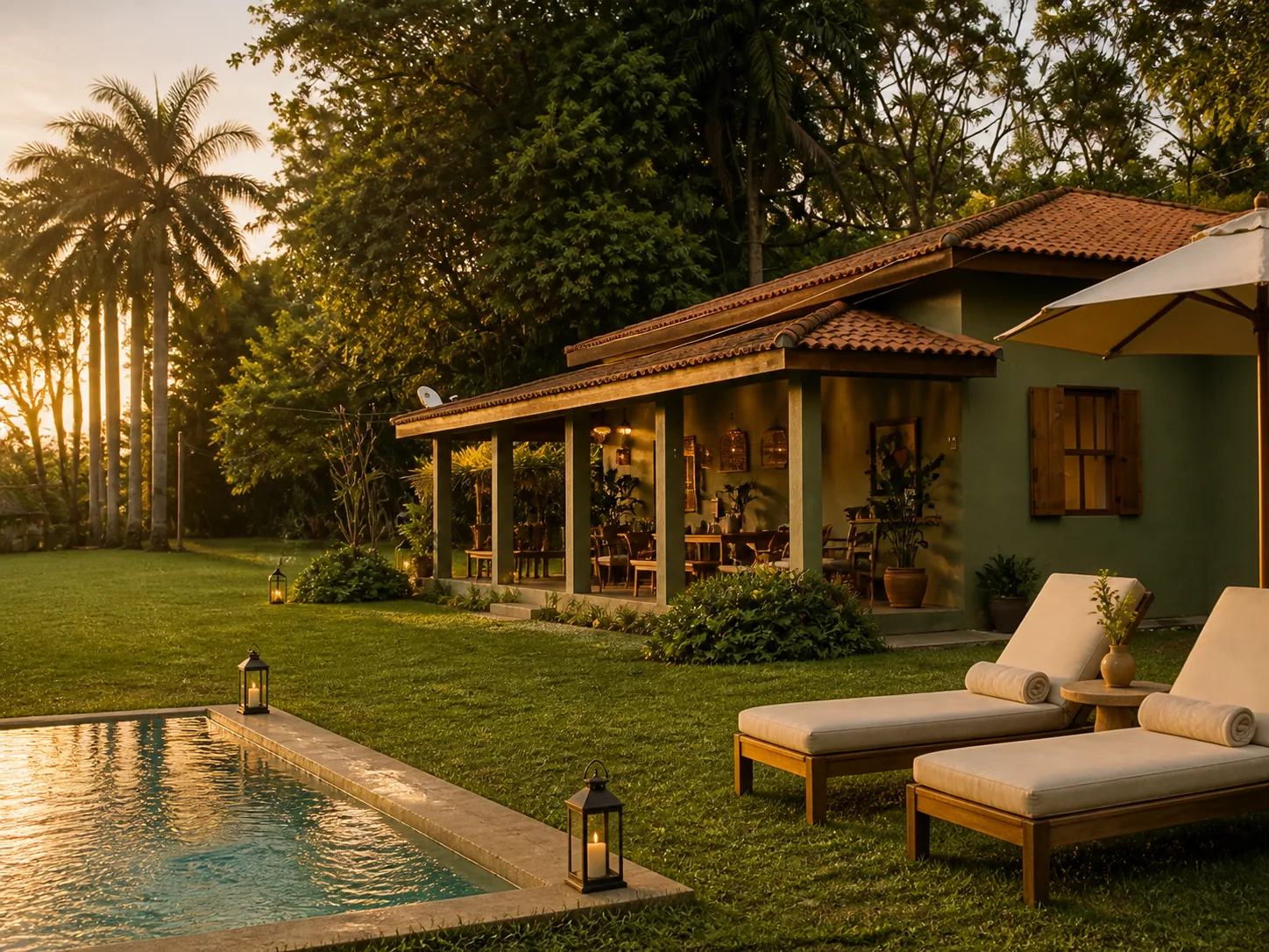 Visão conceitual de wellness resort e hotel boutique